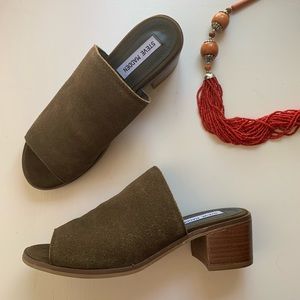 Steve Madden genuine suede mules